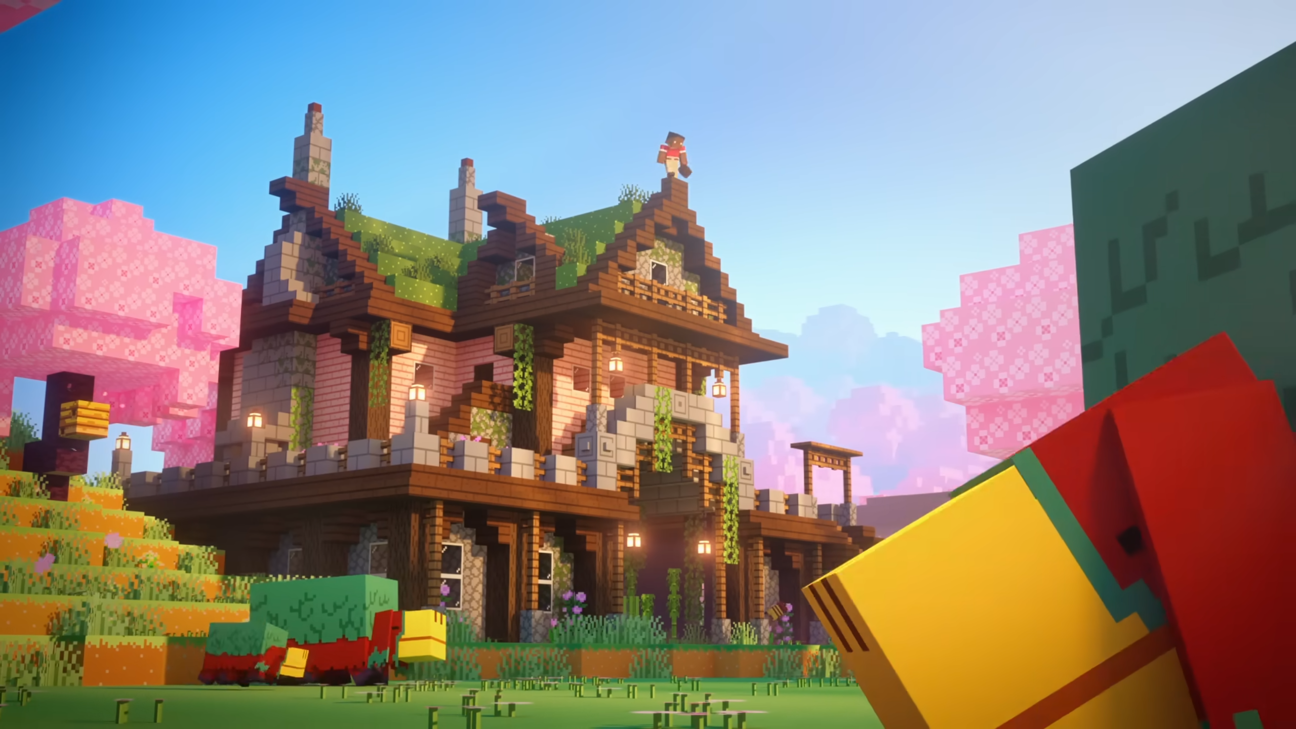 Zuri builds sniffers sniff in Minecraft